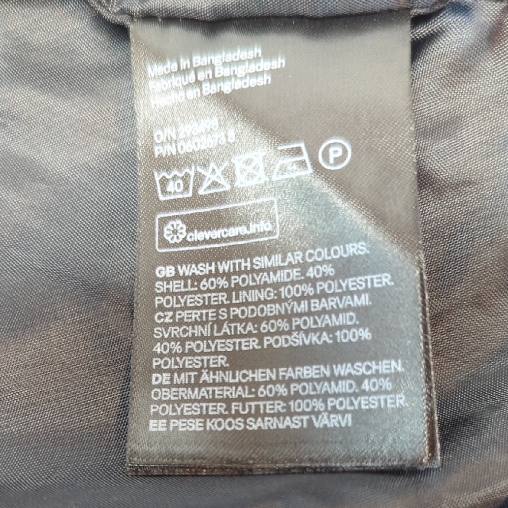 H&M Black Bomber Jacket with Ribbed Trim - Picture 3 of 5